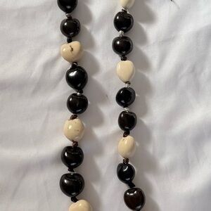 Kukui Nut Lei Necklace Adjustable Hawaiian Polynesia Celebration Accessory